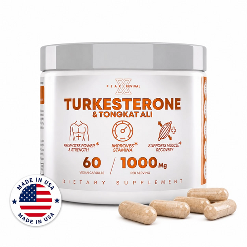 Turkesterone & Tongkat Ali – 60 Capsules, 1000mg Total Formula
